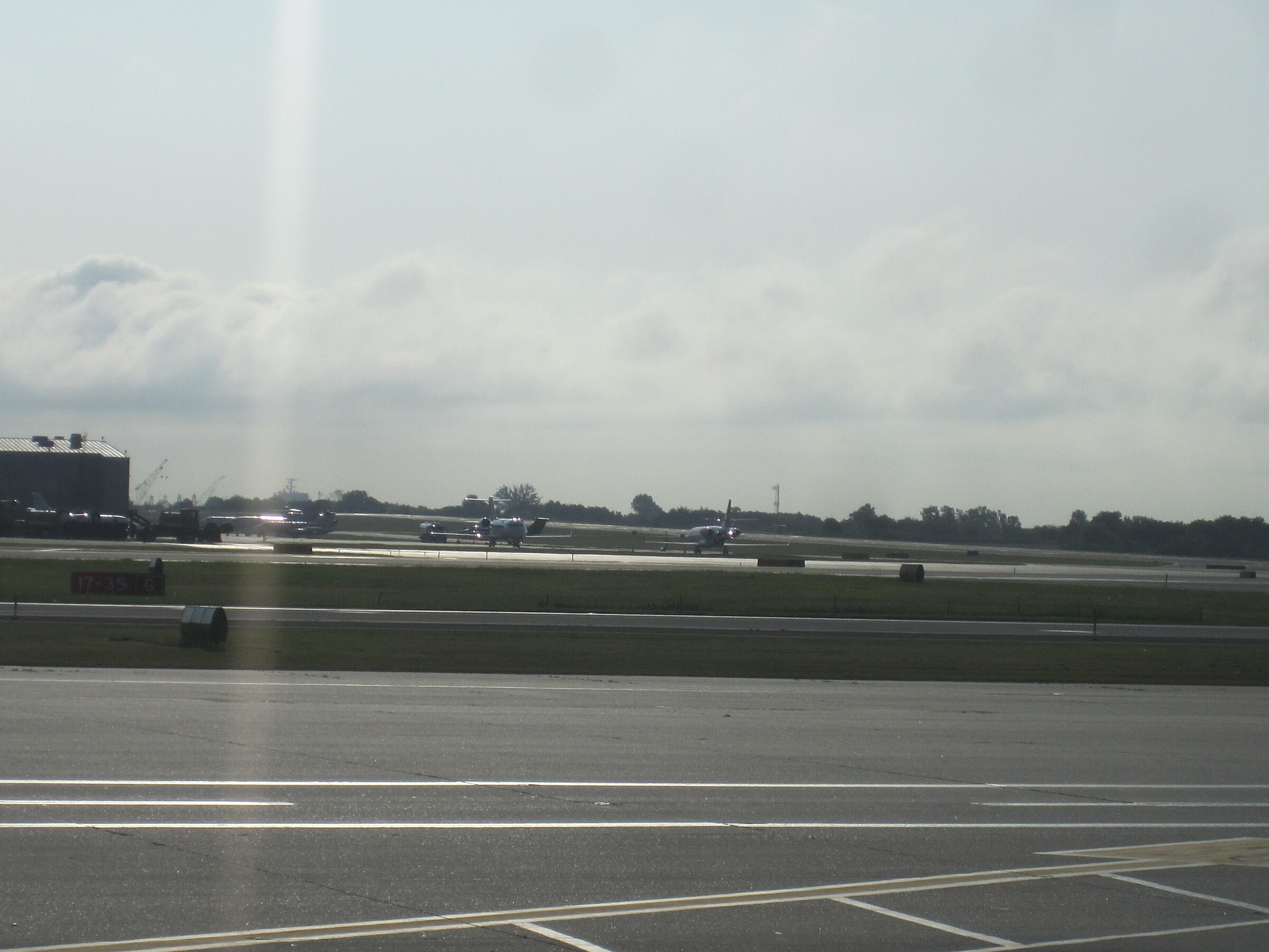 Private jet with mountain skyline